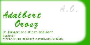 adalbert orosz business card